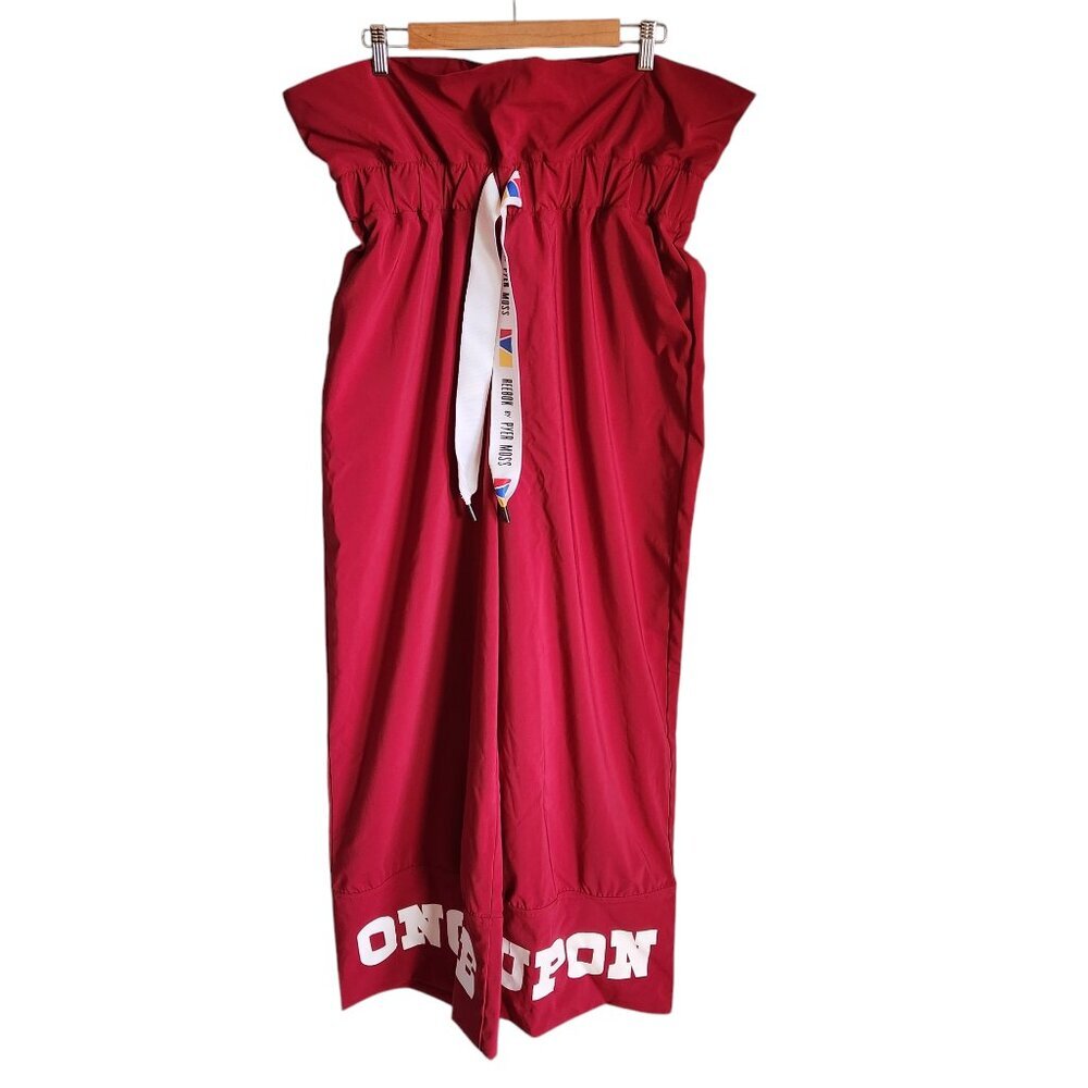 Reebok Classic X Pyer Moss Red Large Women's Wide Leg Pants Loose Jogger